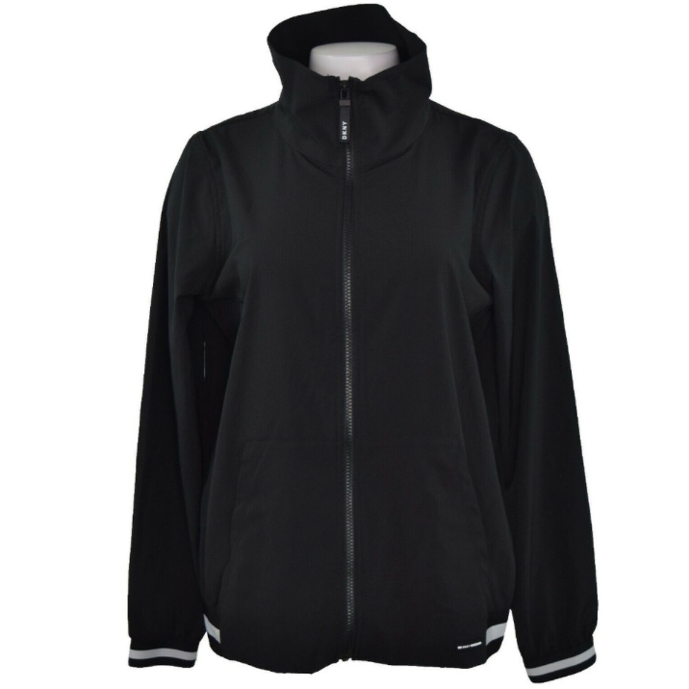 NEW Women DKNY Sport Black Bomber Jacket Size Small
